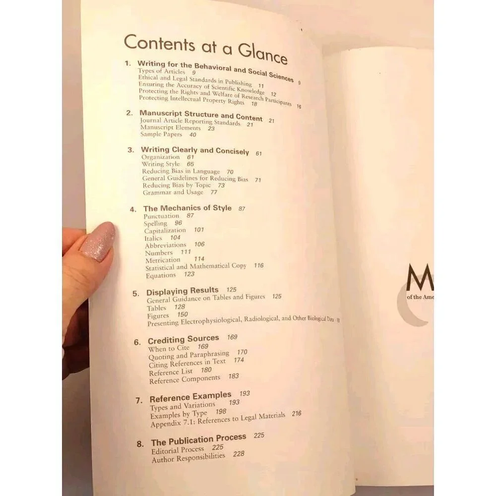 Nursing Book Publication Manual of the American Psychological Association Book